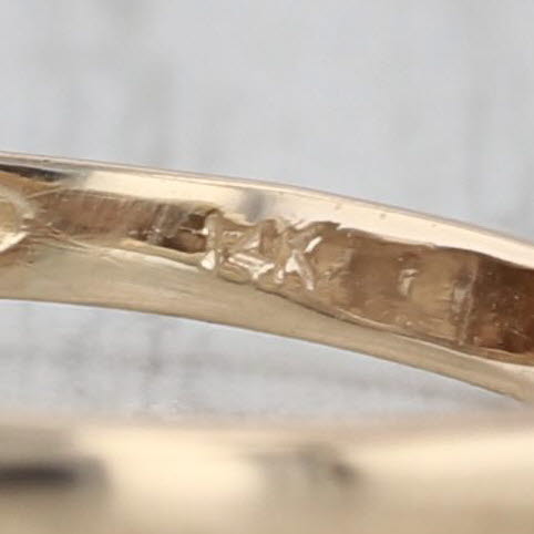 Vintage Diamond Ring 14k White Yellow Gold Size 6.5 Stackable Wedding Band