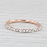 0.20ctw Diamond Wedding Band 14k Rose Gold Size 6.75 Stackable Ring
