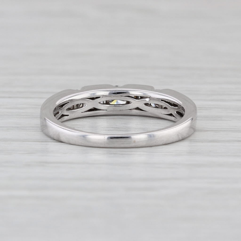 0.47ctw Diamond Wedding Ring 14k White Gold Stackable Band