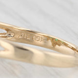 Light Gray 0.96ctw Marquise Emerald Diamond Ring 14k Yellow Gold Size 7.5