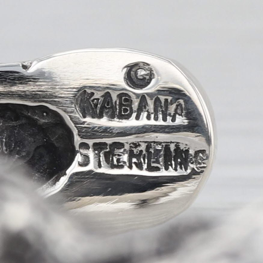Kabana Dolphins in the Water Cuff Bracelet Sterling Silver 6.25" Statement