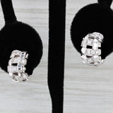 Black Tiffany Vannerie 0.36ctw Diamond Cross Hatch Earrings 18k White Gold Drops