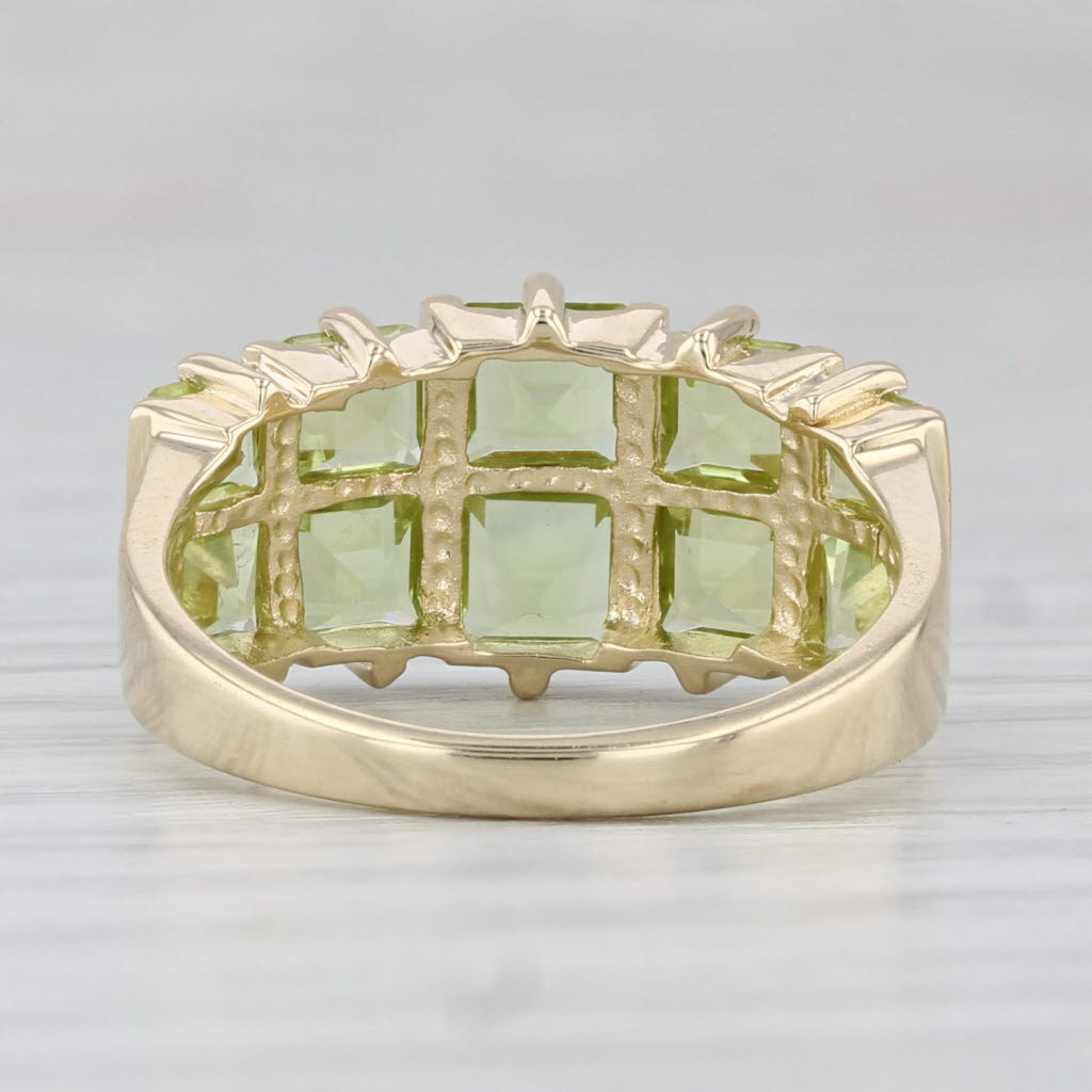 Light Gray 2.44ctw Peridot Ring 14k Yellow Gold Size 6 Cocktail