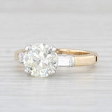 2.17ctw Diamond Engagement Ring 14k Gold Platinum Circle Brilliant Solitaire