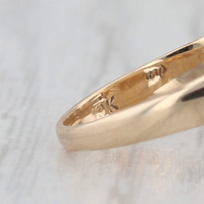 Engravable Vintage Signet Ring 10k Yellow Gold Size 4