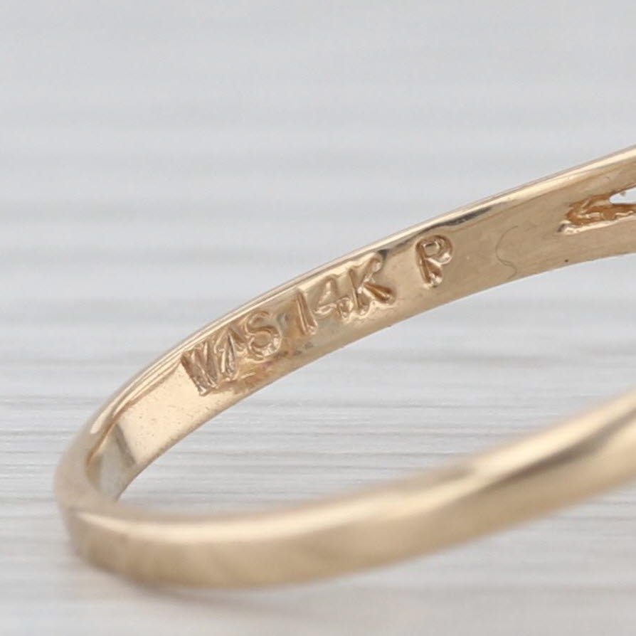 0.64ctw Ruby Diamond Cocktail Ring 14k Yellow Gold Size 6.25