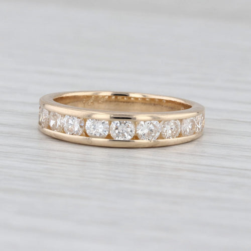 1ctw Channel Set Diamond Wedding Band 14k Yellow Gold Size 6 Anniversary Ring