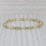 2.25ctw Peridot Tennis Bracelet 10k Yellow Gold 6.5" 4mm