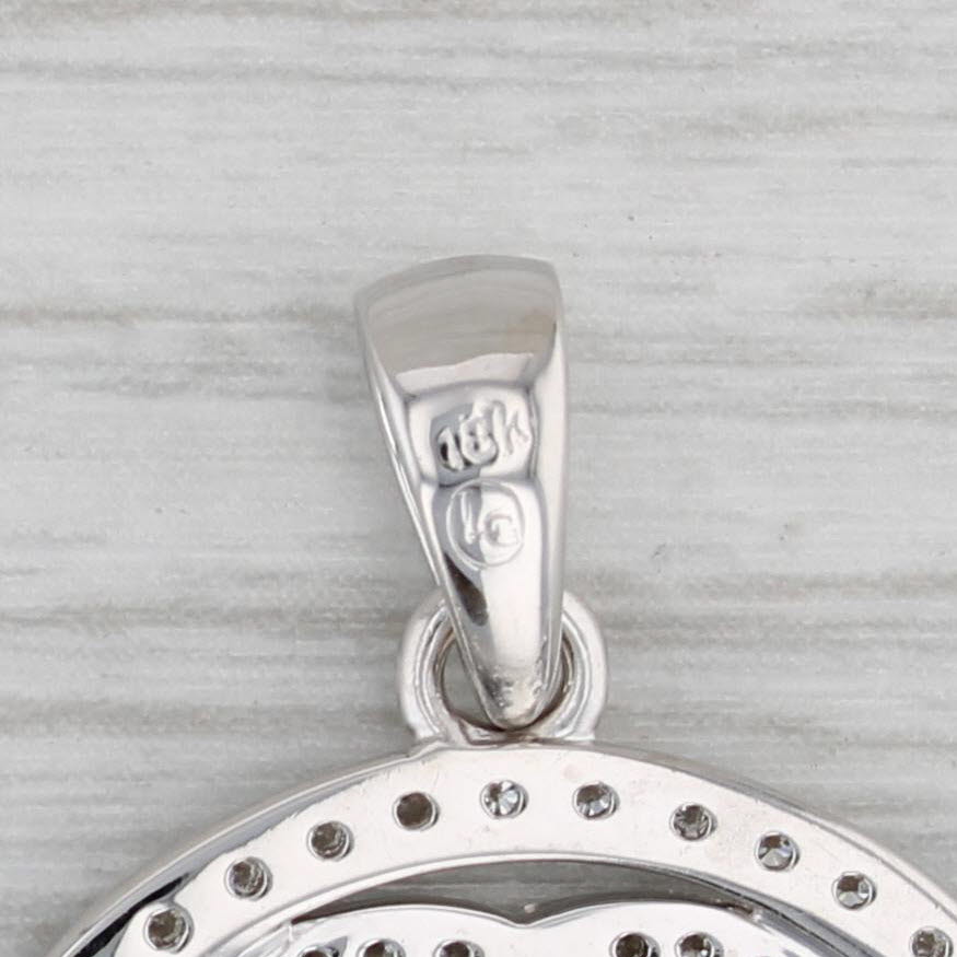 Gray 0.63ctw Diamond Scroll Work Pendant 18k White Gold Leslie Green