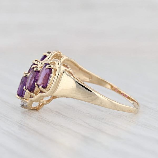 Light Gray 3.35ctw Contoured Amethyst Ring 14k Yellow Gold Size 11.25 Jacket Guard