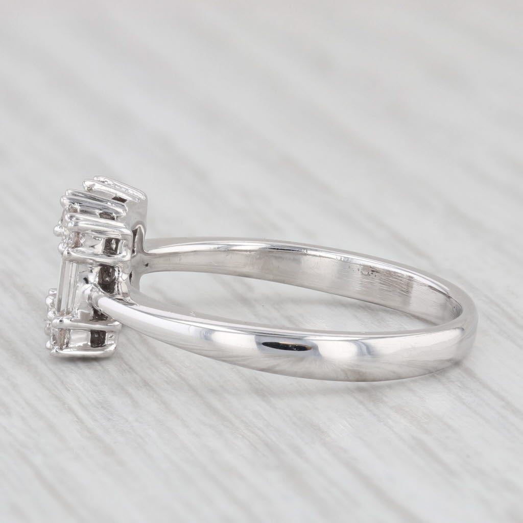 0.84ctw VS2 Diamond Baguette Ring 18k White Gold Size 7.75