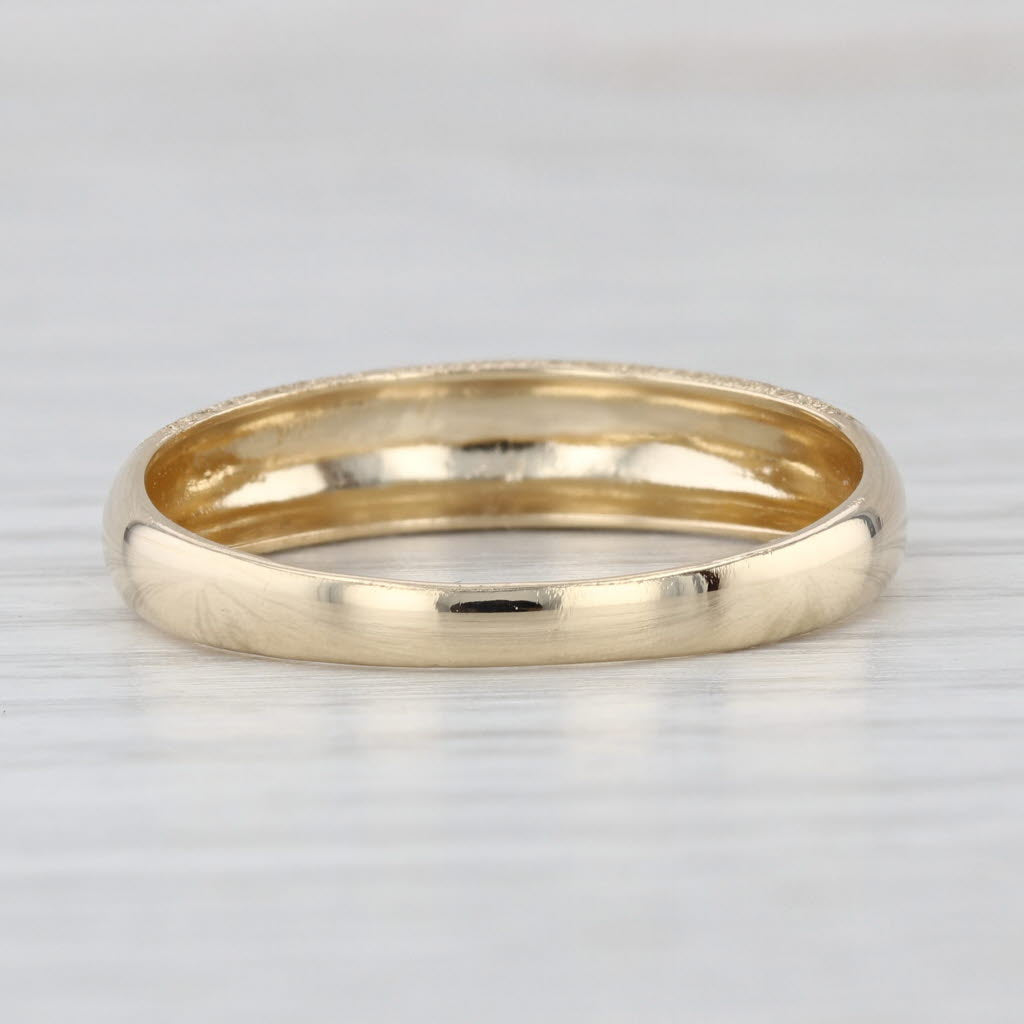 Milor Brushed Gold Ring 14k Yellow Gold Size 10.25 Stackable Wedding Band