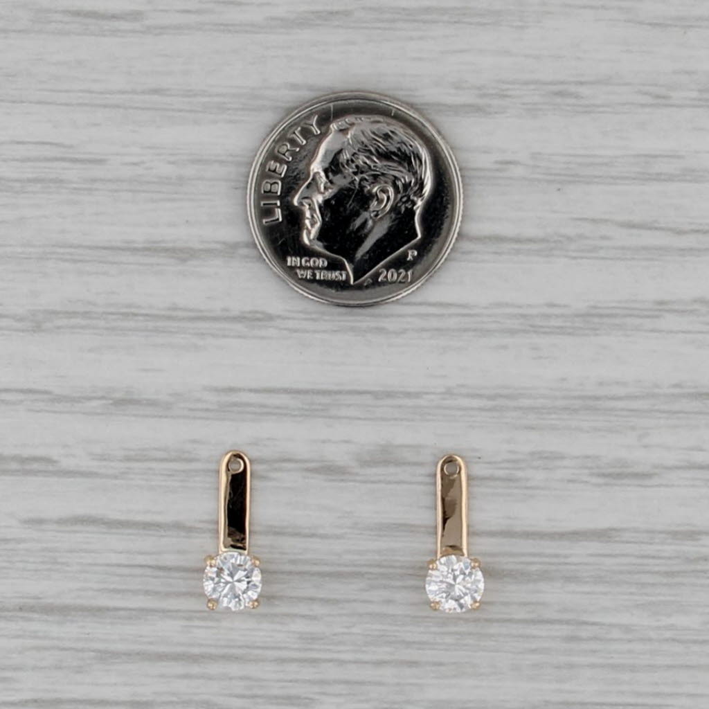 0.81ctw Diamond Earring Enhancer Drops for Stud Earrings 14k Yellow Gold