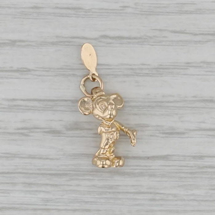 Mickey Mouse Charm 14k Gold Disney Souvenir Pendant Cartoon Character Keepsake