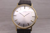Light Slate Gray Vintage 1970's Omega 14k Solid Gold 33mm Mens Dress Watch cal.625 Original