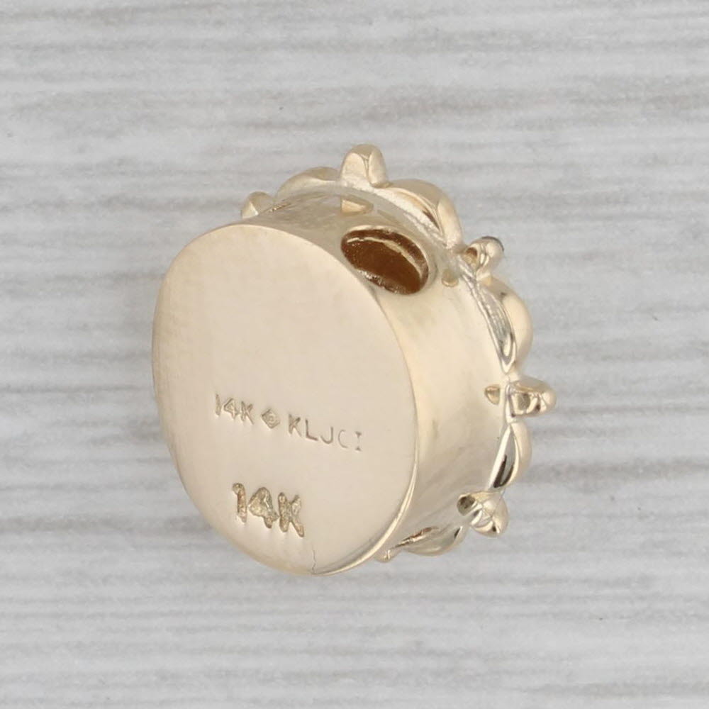 Gray Richard Klein Cultured Pearl Slide Bracelet Charm 10k Yellow Gold Vintage