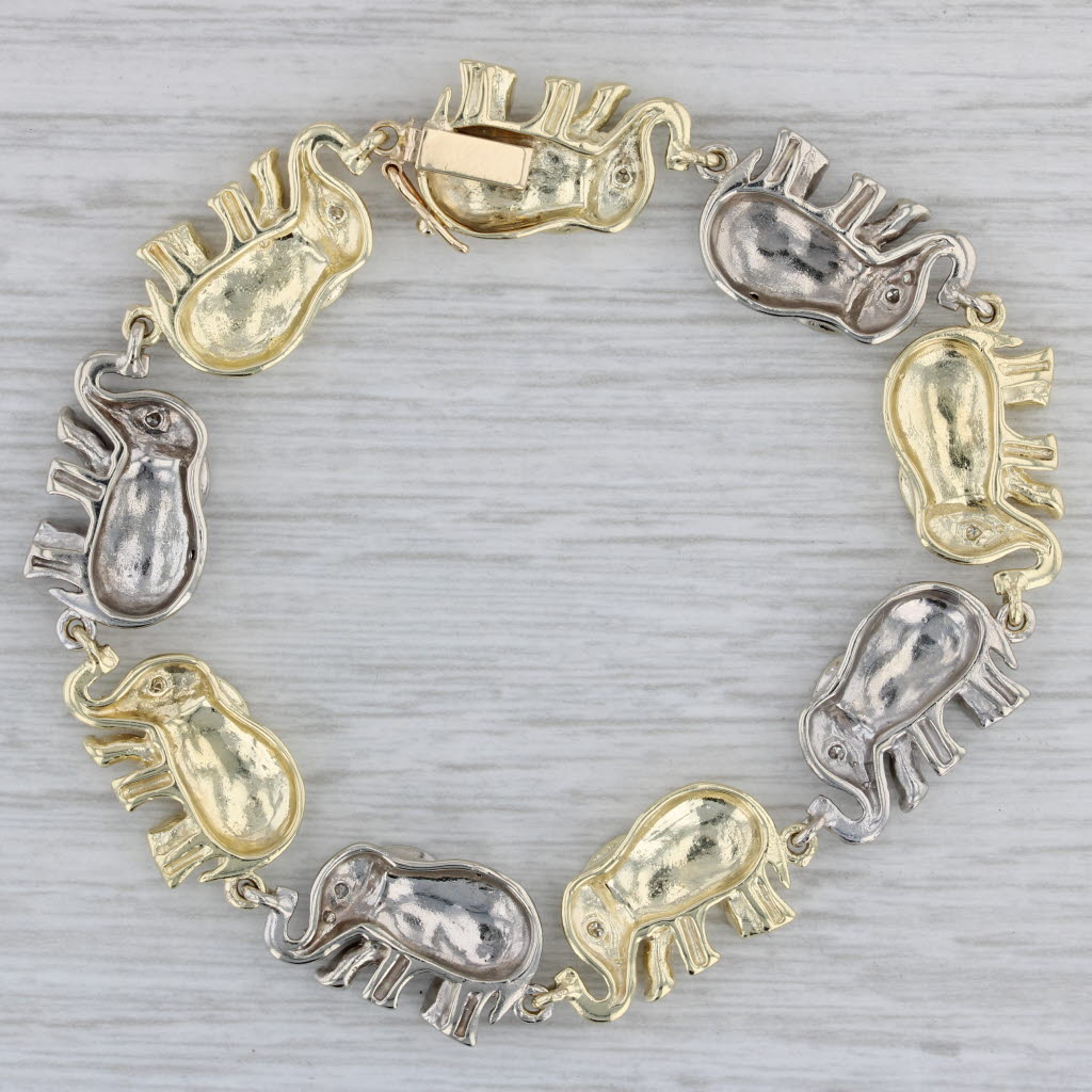 Gold and Turquoise Elephant Bracelet with Rhinestone and Ruby Eyes –  KennethJayLane.com