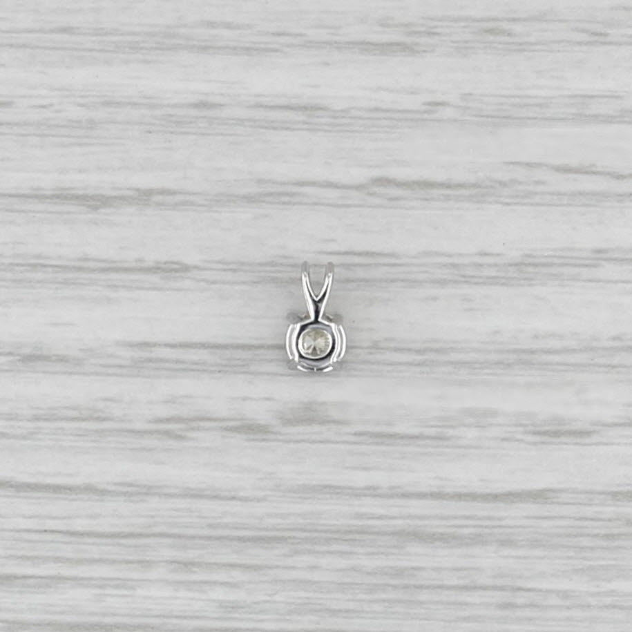 New 0.50ct Round Diamond Solitaire Pendant 14k White Gold Small Drop