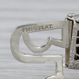 Art Deco Aquamarine Diamond Filigree Bracelet 14k Gold Platinum 7"
