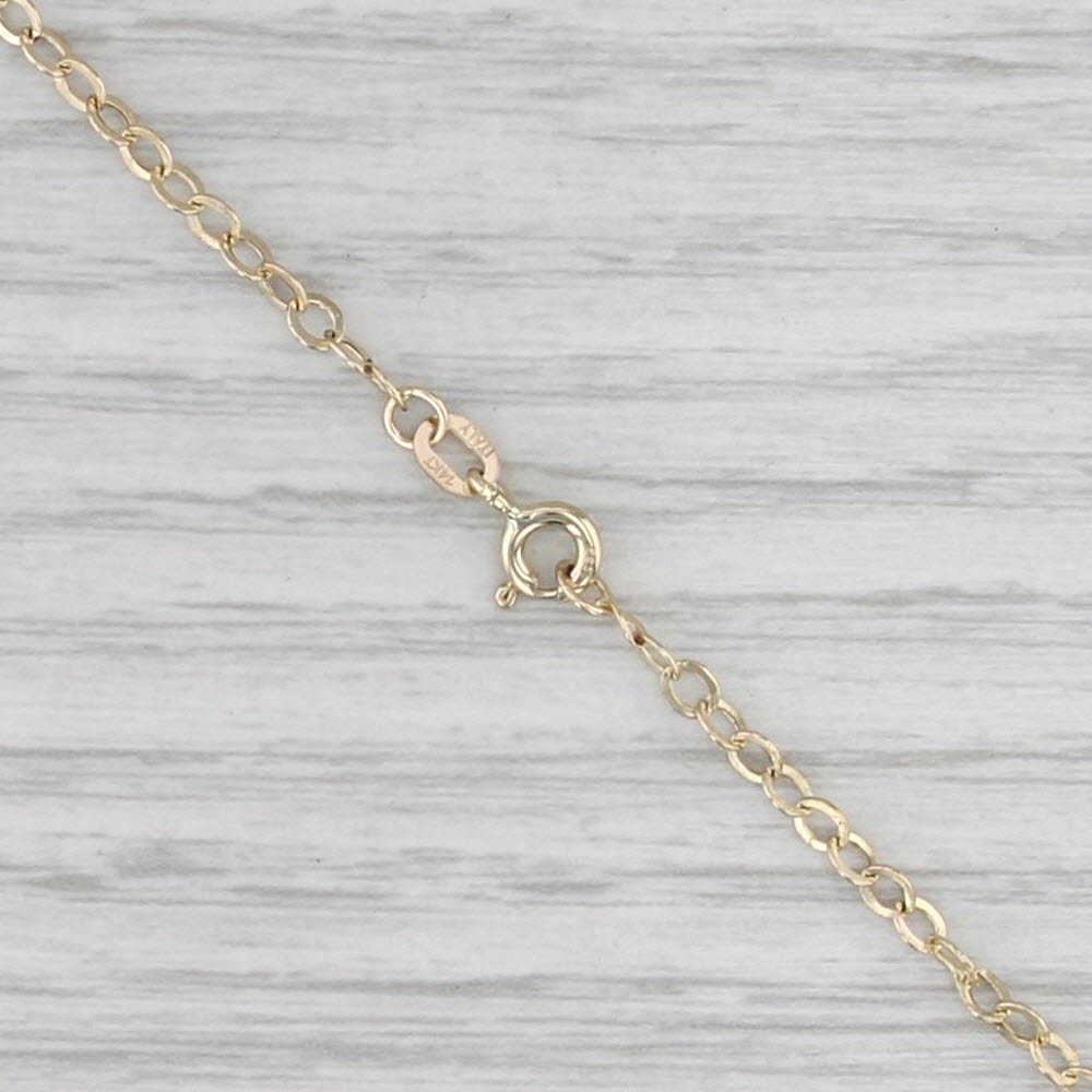 17" 1.8mm Cable Chain Necklace 14k Yellow Gold