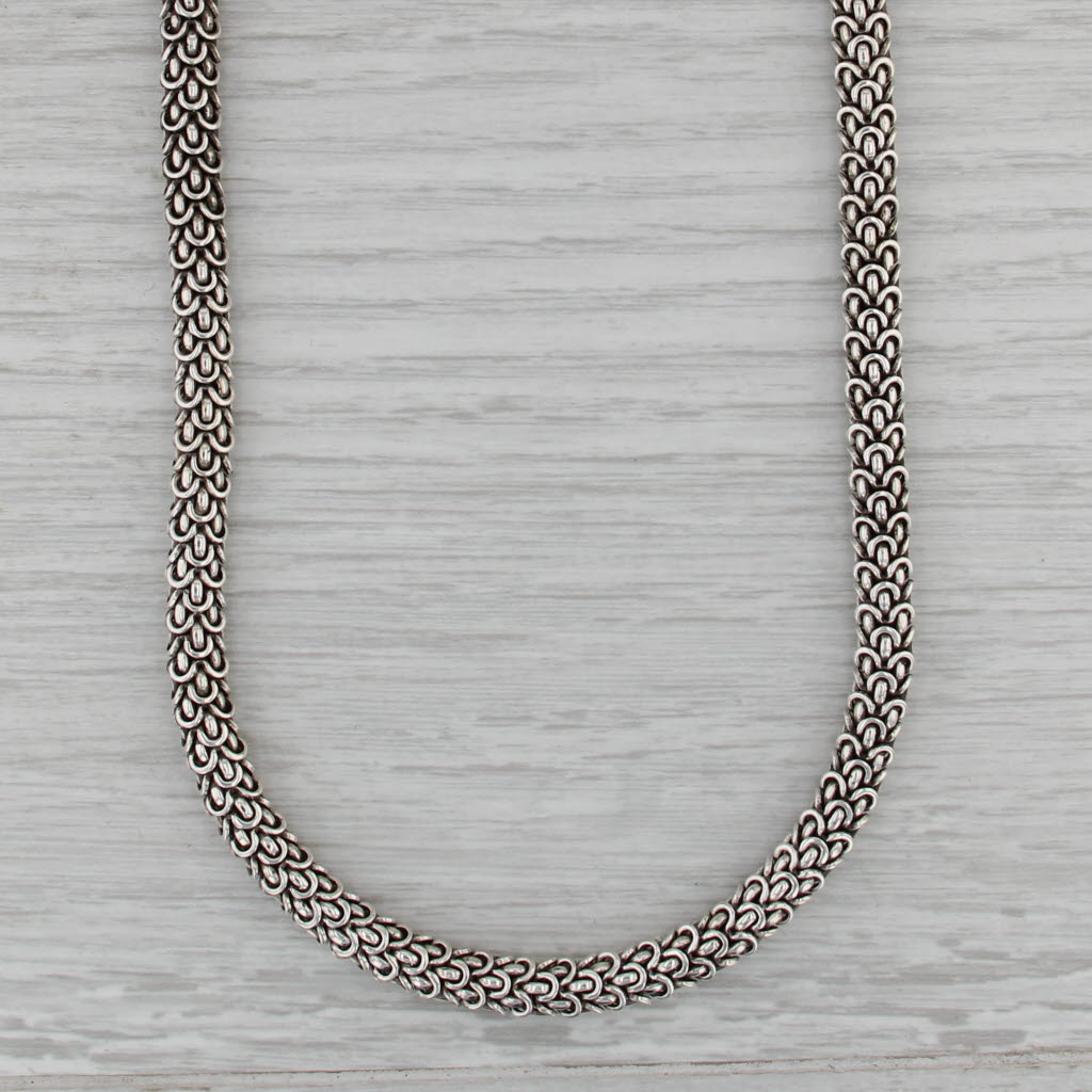 John Hardy Naga Dragon Necklace Sterling Silver 18k Gold Snap Clasp 17.75"