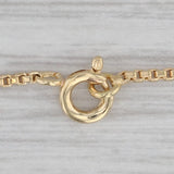 Short 15" 1.3mm Box Chain Necklace 18k Yellow Gold
