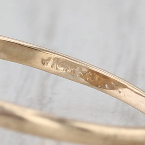 Vintage Cultured Pearl Sapphire Diamond Halo Ring 14k Yellow Gold Size 7.75