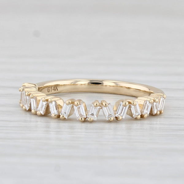 New 0.41ctw Stackable Diamond Ring 14k Yellow Gold Size 6.75 Wedding Band