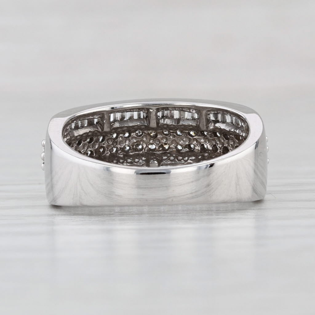 0.47ctw Diamond Band 14k White Gold Size 7 Wedding Anniversary Ring