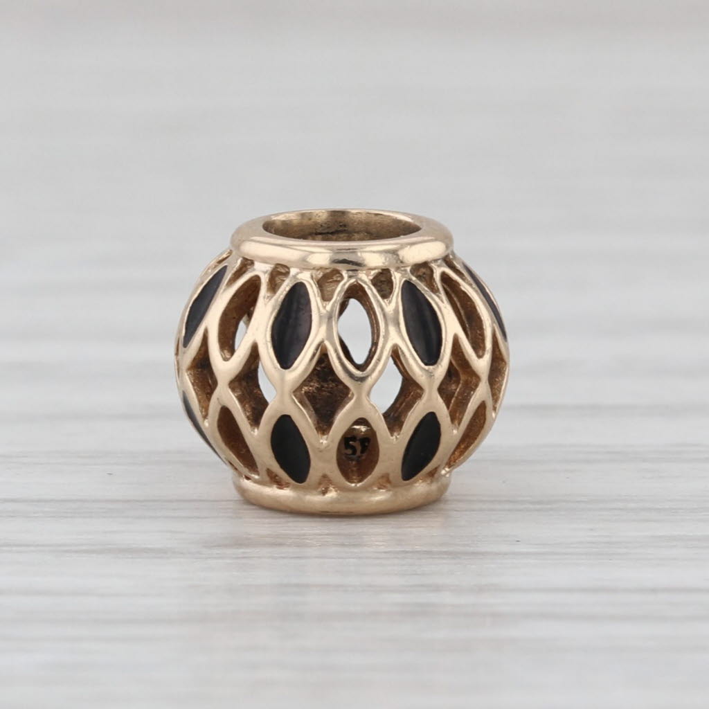 Authentic Pandora 750814EN16 Royal Victorian Charm 14k Gold Retired Bead