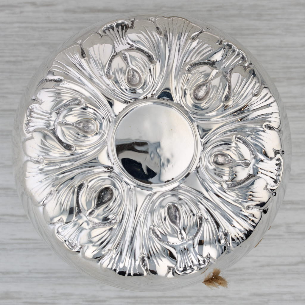 Gray Gorham Yo-yo 30 Sterling Silver Stainless Steel Rope Floral Design Vintage