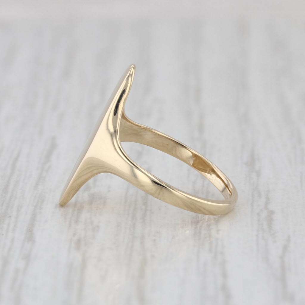 Engravable Oval Signet Ring 10k Yellow Gold Size 3.75