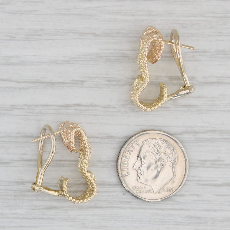Gray Interchangeable Dangle Earrings 14k Gold Hematite Jasper Faux Tortoise Shell