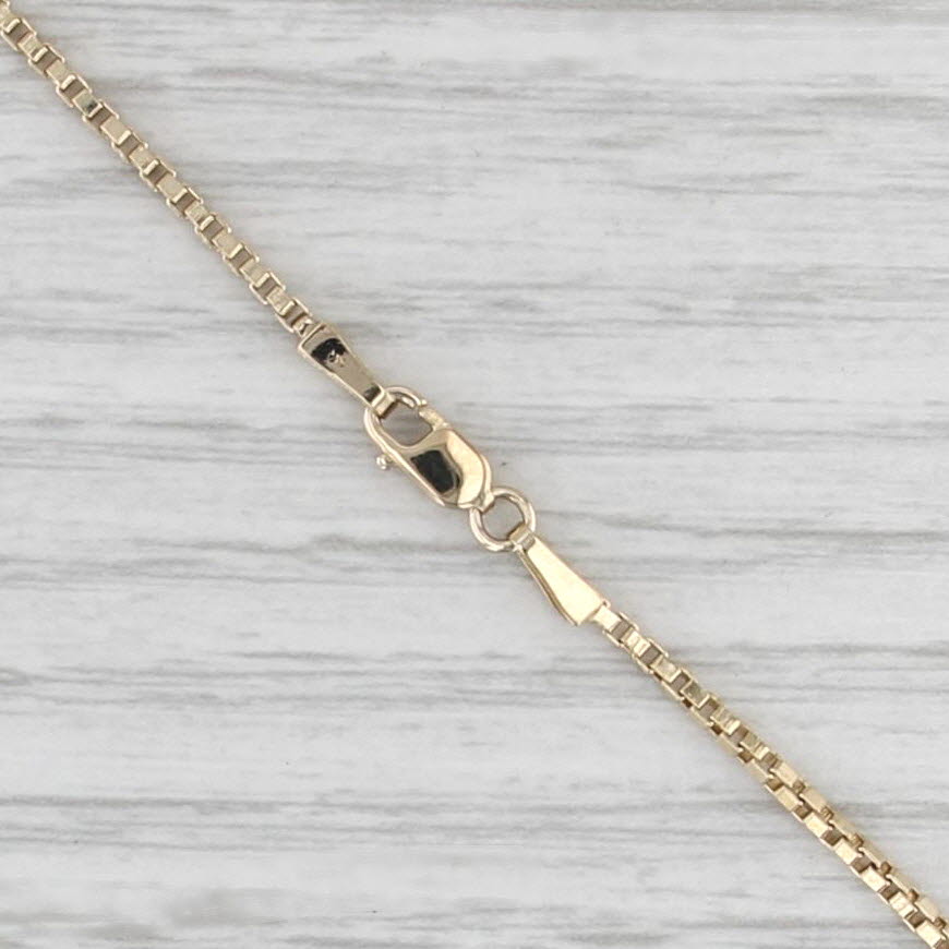 22.75" 1.5mm Box Chain Necklace 14k Yellow Gold