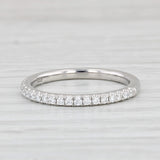 Light Gray 0.25ctw Diamond Wedding Band 14k White Gold Sz 7.25 Stackable Anniversary Ring