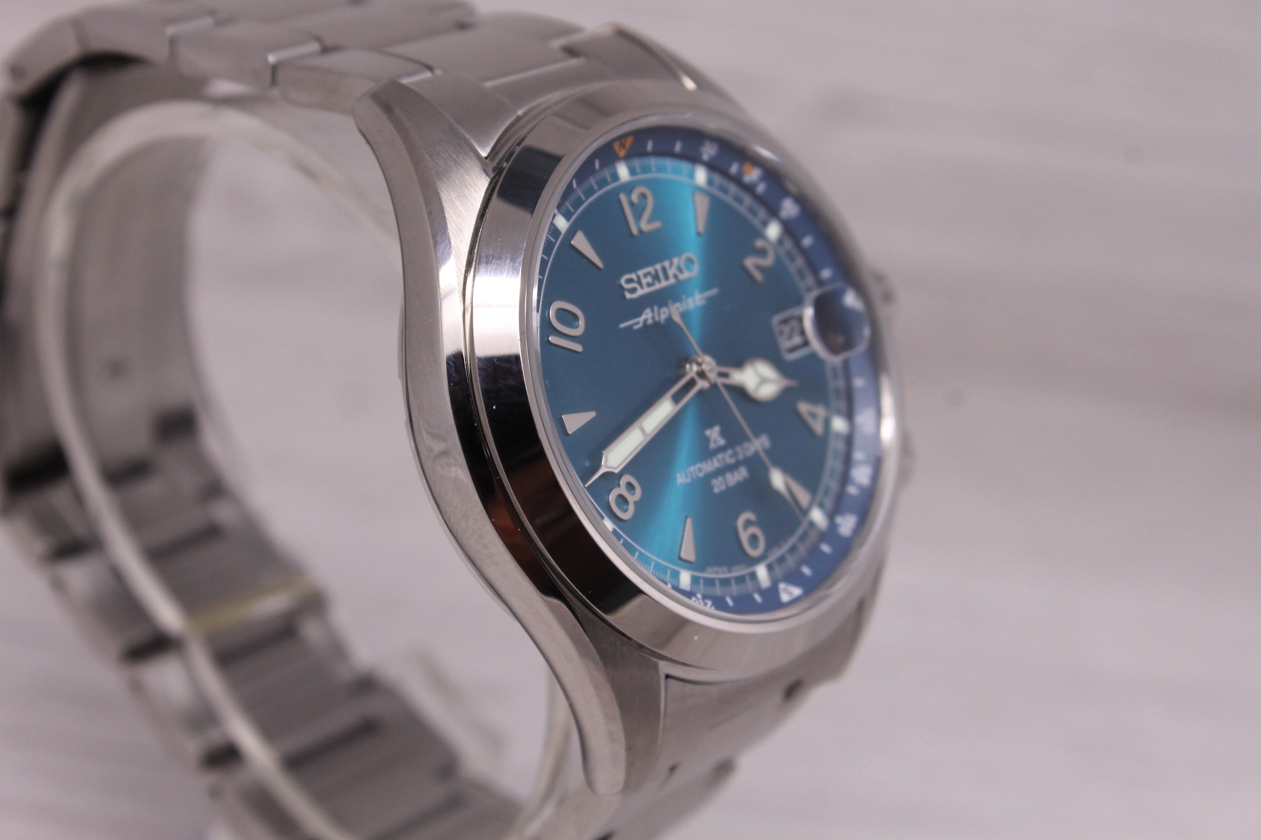 Seiko Prospex Alpinist 39.5mm Automatic 3 Days Steel Watch SPB503 Blue w Box