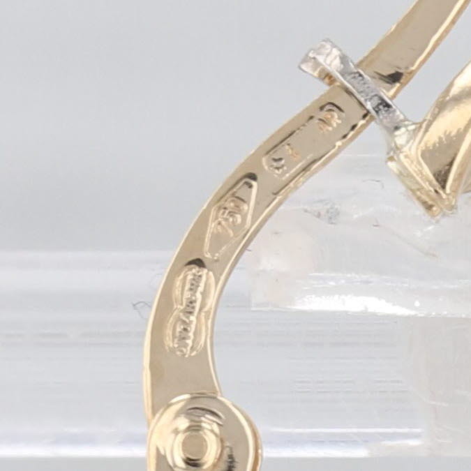 Twist Rope Hoop Earrings 18k Yellow Gold Snap Top Round Hoops