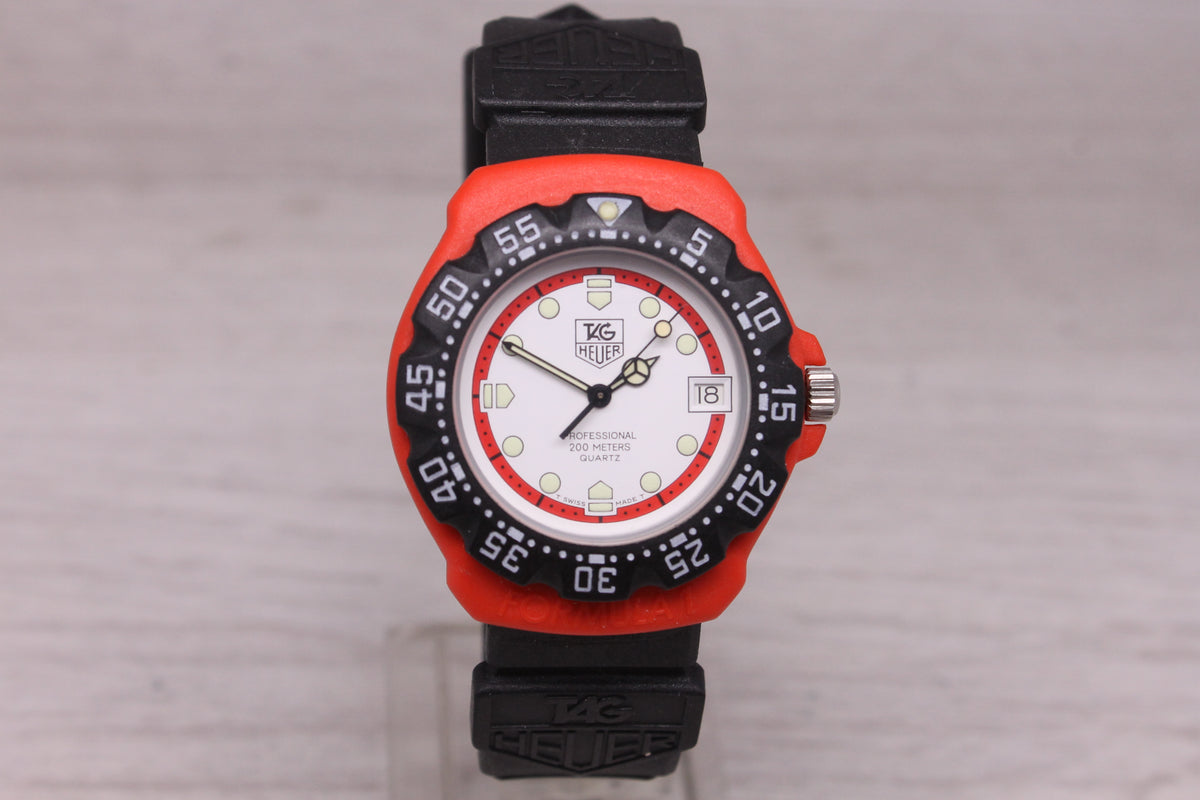 Tag Heuer Formula 1 Professional 200m 35mm Quartz Watch 385.513/1 Swiss Date