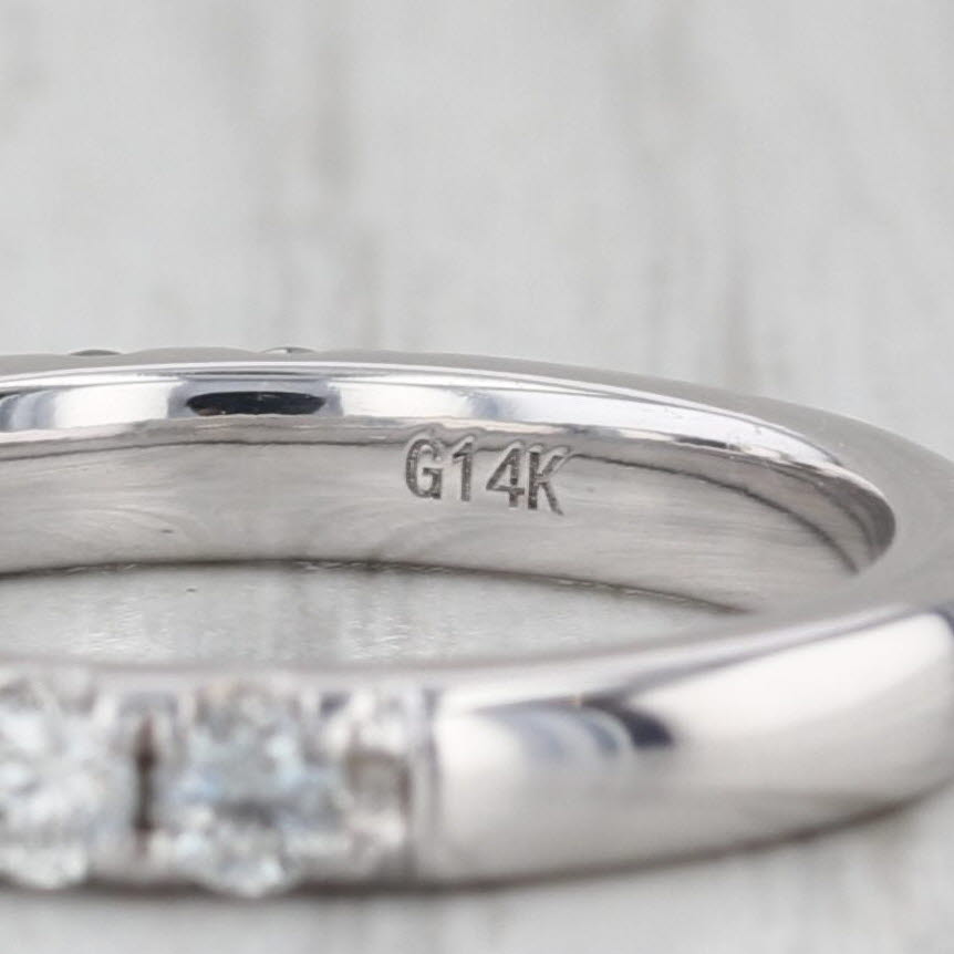 New 0.85ctw Diamond Wedding Band 14k Gold Anniversary Ring Size 6.5 Stackable