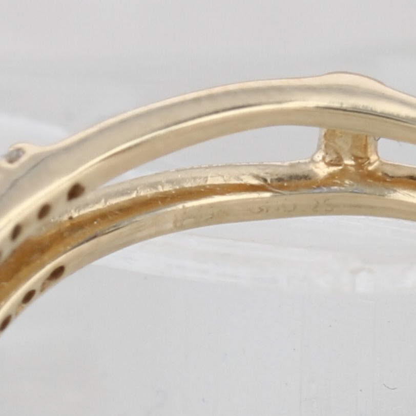 0.22ctw Diamond Ring Guard Jacket Wedding Band 14k Yellow Gold Size 7.5