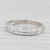 0.42ctw Diamond Wedding Band 10k White Gold Size 8.5 Stackable Anniversary Ring