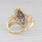 0.13ctw Diamond Cluster Ring 10k Yellow Gold Size 7.25