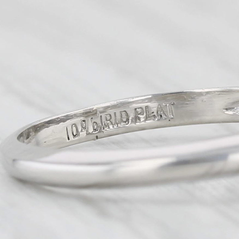 Light Gray 0.85ctw Round Diamond Engagement Ring 900 Platinum Size 5.5