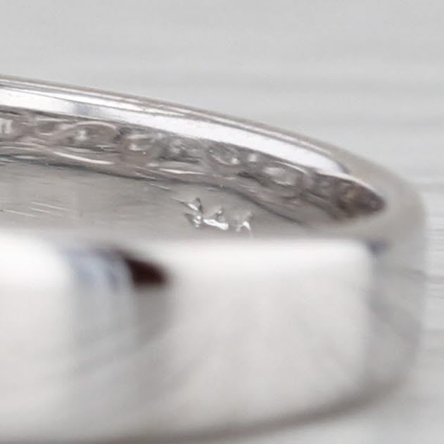 1.60ctw Channel Set Diamond Wedding Band 14k White Gold Size 7.75 Stackable Ring