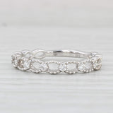 Light Gray New 0.15ctw Diamond Ring 14k White Gold Size 6.5 Band Wedding Stackable