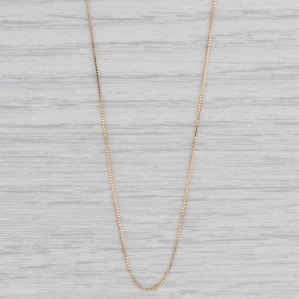 18" Box Chain Necklace 14k Yellow Gold 0.5mm