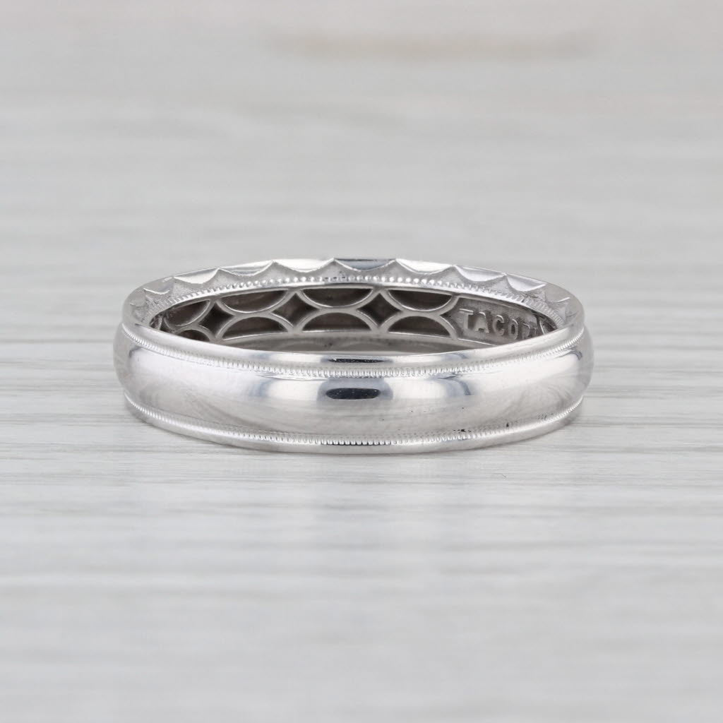 Tacori Men's Wedding Band 18k White Gold Size 10.5 Ring