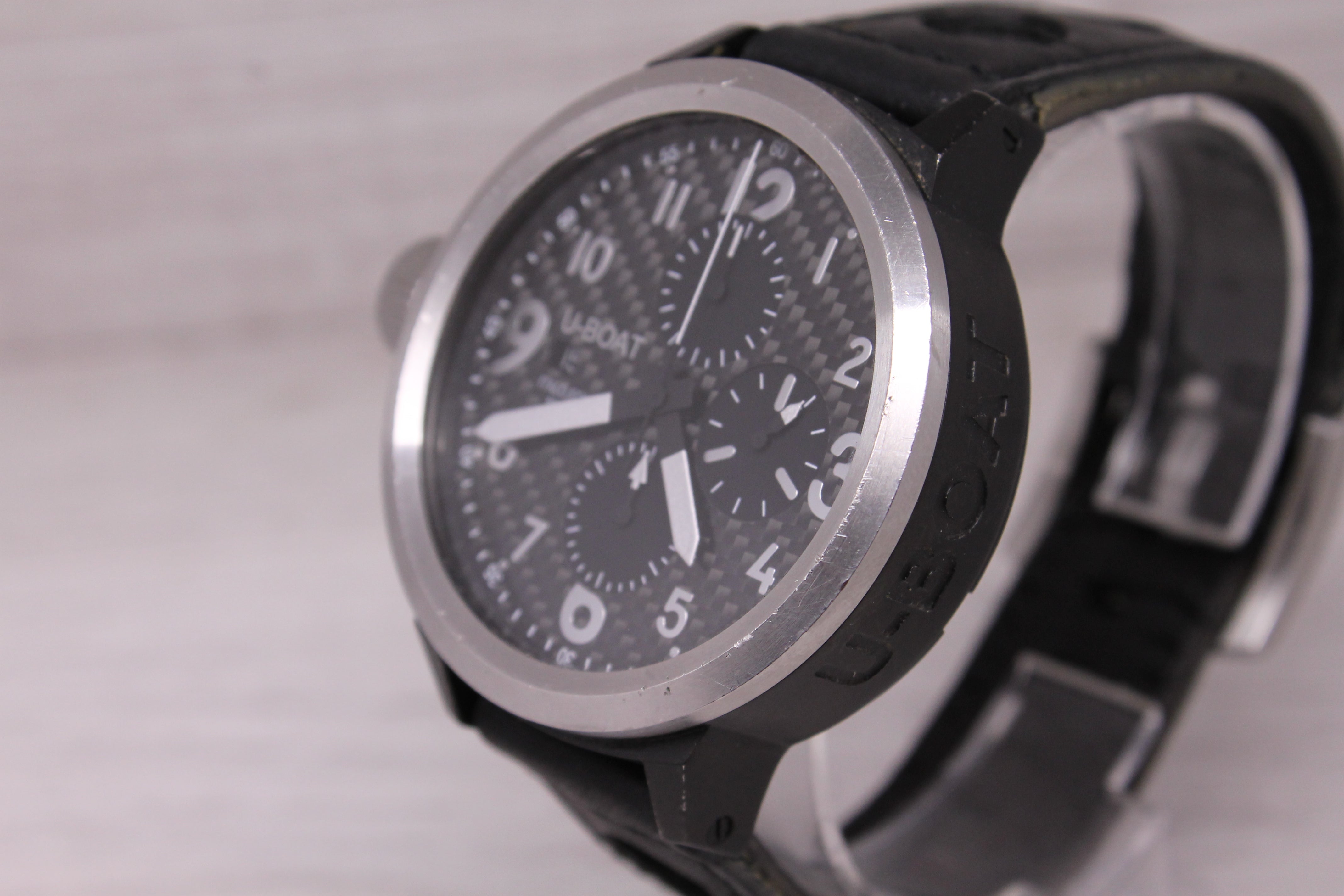 U-Boat Flightdeck Chronograph 45mm Swiss Valjoux U-7750 Carbon Fiber 6451