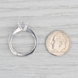 Light Gray New A Jaffe Diamond Semi Mount Engagement Ring 18k White Gold Size 6