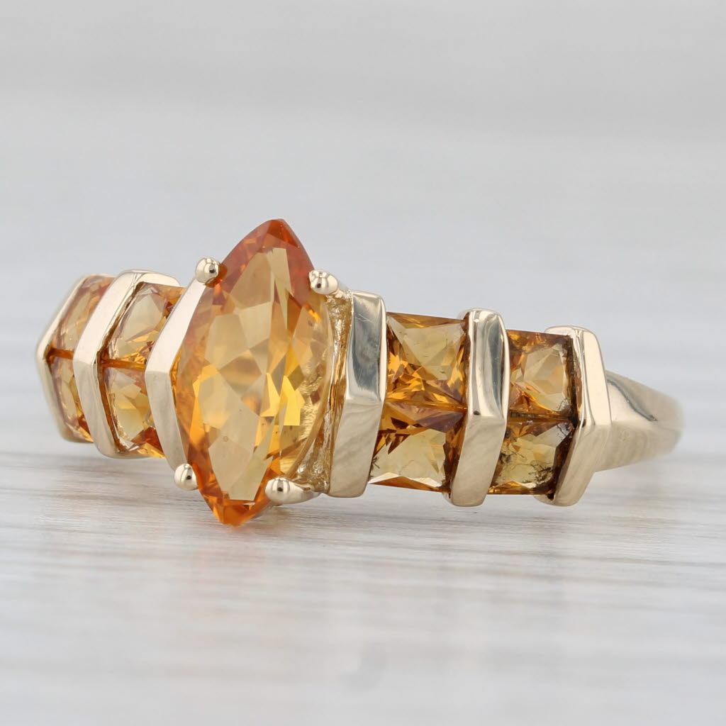 Gray 1.90ctw Marquise Citrine Ring 14k Yellow Gold Size 7